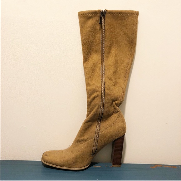 90s vintage Candies faux suede camel boots - Picture 2 of 8